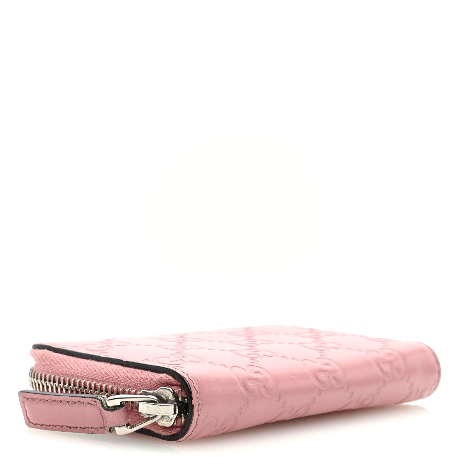 Gucci Guccissima Zip Around Card Case Carmine Rose 4 of 6