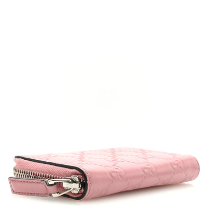 Gucci Guccissima Zip Around Card Case Carmine Rose 4 of 6