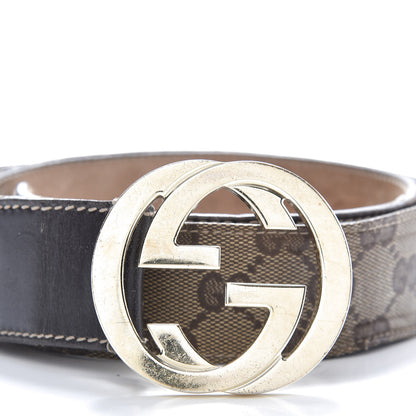 Gucci Monogram Interlocking G Belt 85 34 Dark Brown 3 of 8