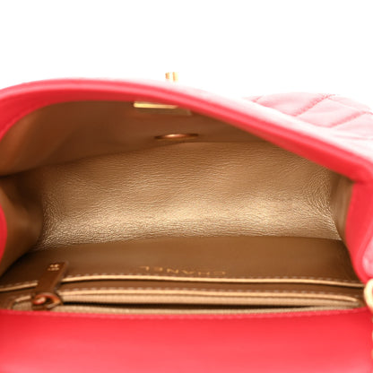 Chanel Lambskin Quilted Mini Pearl Crush Flap Red 5 of 12