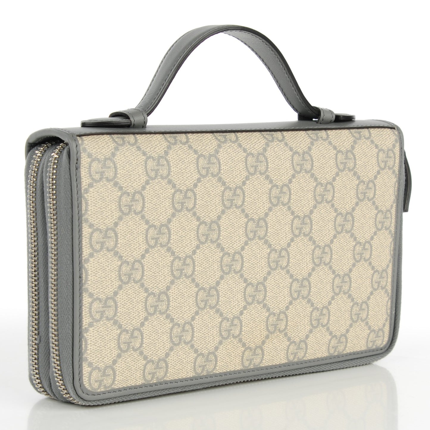 GG Supreme Monogram Travel Document Case Ecru Grigio