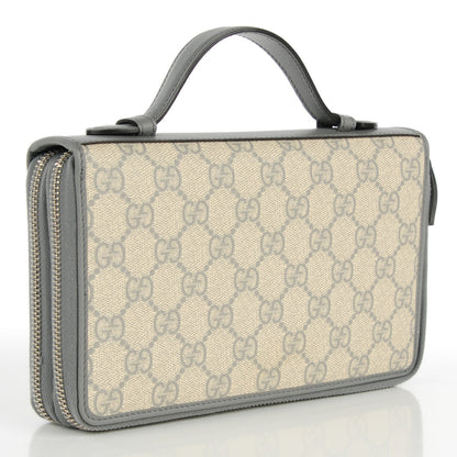 Gucci GG Supreme Monogram Travel Document Case Ecru Grigio 3 of 8