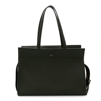 Khaite Pebbled Calfskin Crosby Tote Bottle Green 1 of 11
