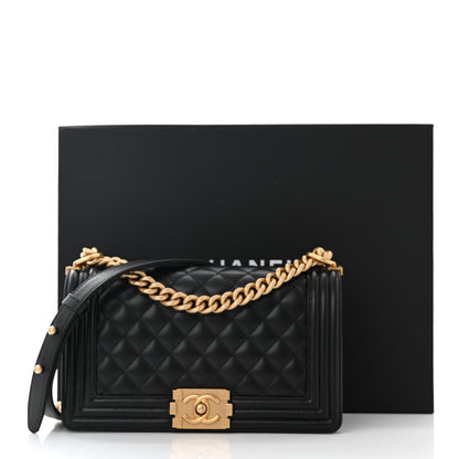 Chanel Caviar Quilted Medium Boy Flap Black 11 of 11