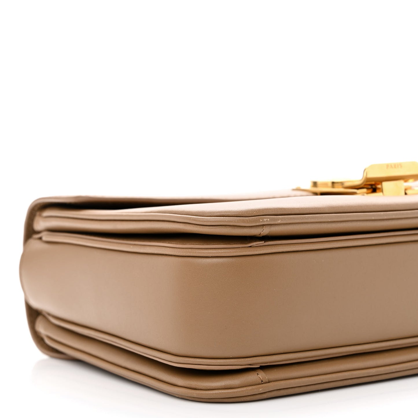 Shiny Calfskin Medium C Bag Light Camel