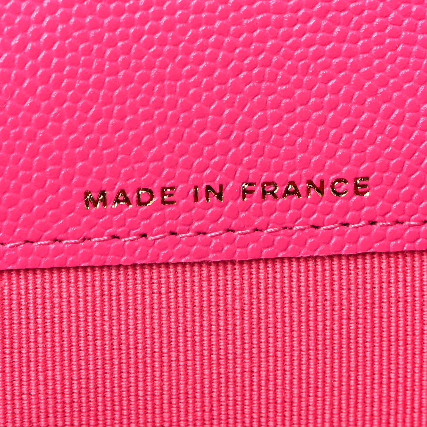 Caviar Quilted Flap Card Holder Wallet Dark Pink