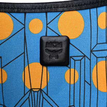 MCM Visetos Large Project Reversible Shopper Tote Munich Blue 7 of 15