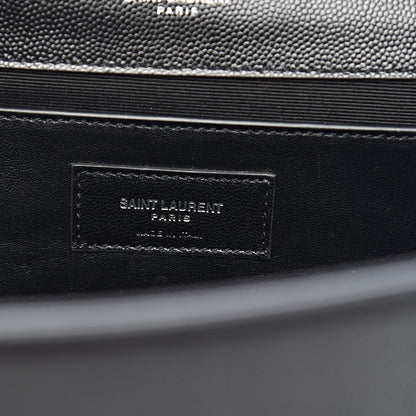 Saint Laurent Grain De Poudre Large Classic Monogram Kate Satchel Black 7 of 11