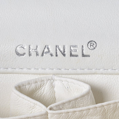 Chanel Patent East West Chocolate Bar Flap White Black 6 of 9