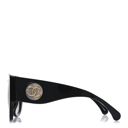 Chanel Acetate Butterfly CC Sunglasses 5550-A Black 3 of 7
