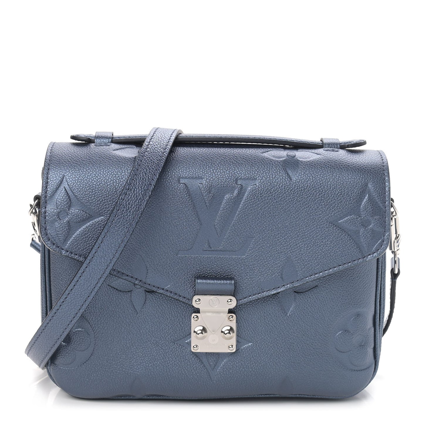 Metallic Empreinte Monogram Giant Pochette Metis Navy Nacre