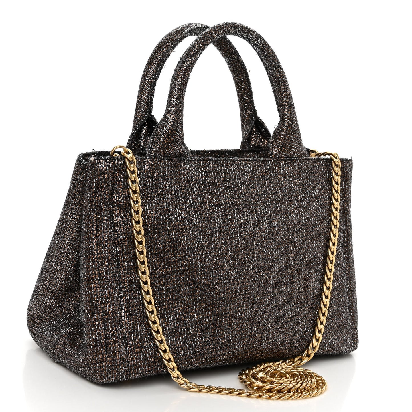 Broccato Chain Tote Caffé