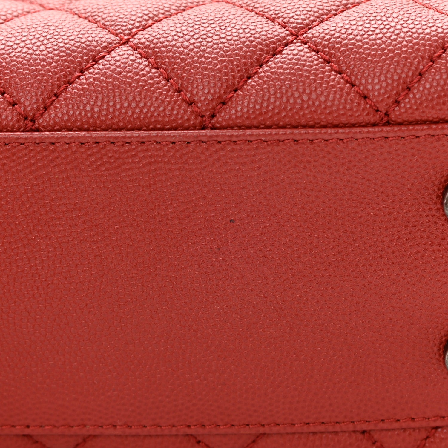 Chanel Caviar Quilted Mini Coco Handle Flap Red 11 of 13