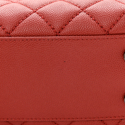 Chanel Caviar Quilted Mini Coco Handle Flap Red 11 of 13