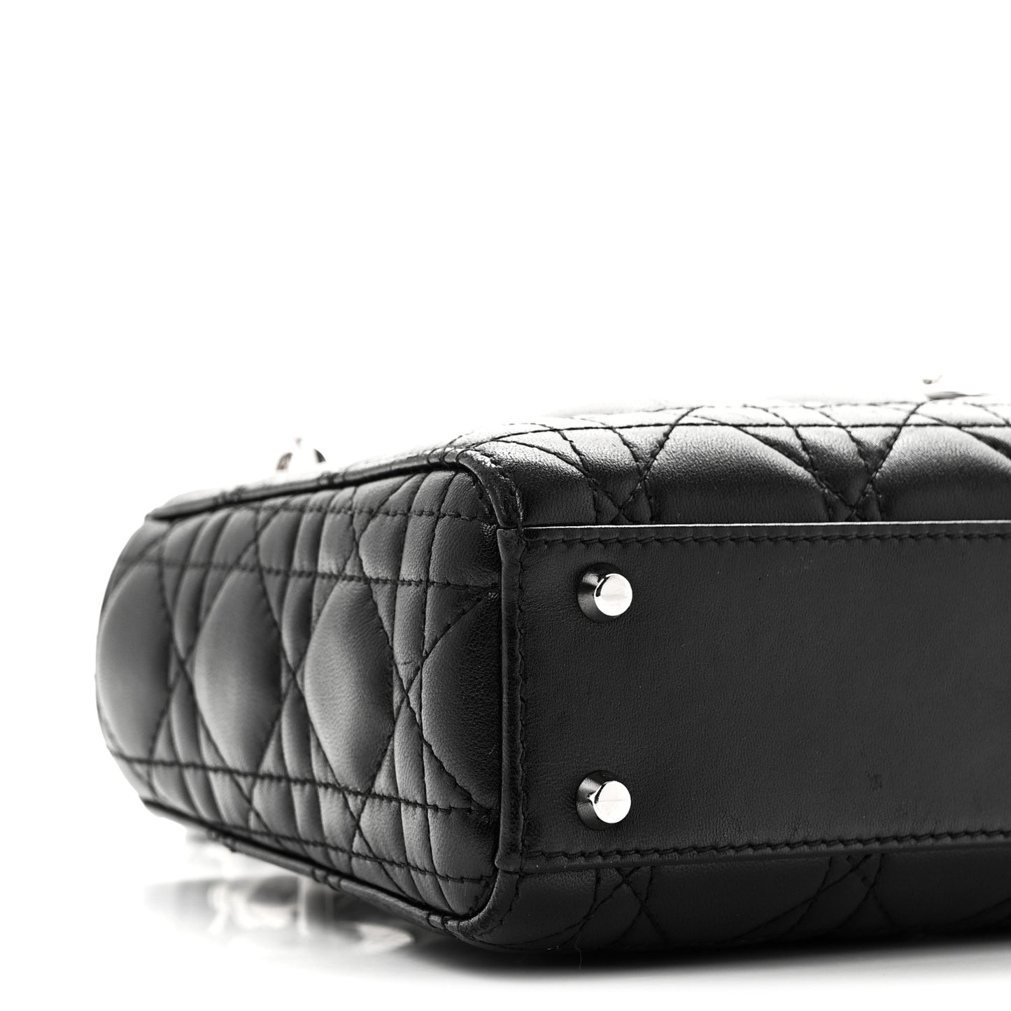 Lambskin Cannage Mini Lady Dior Black