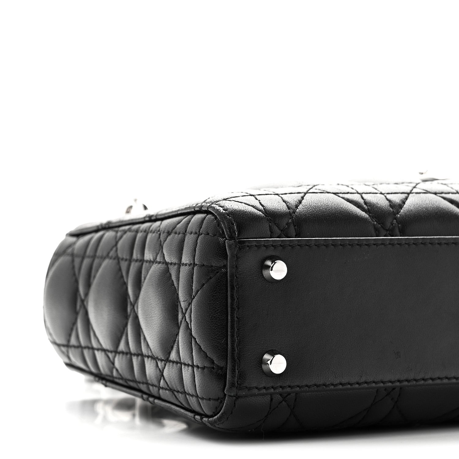 Christian Dior Lambskin Cannage Mini Lady Dior Black 8 of 9