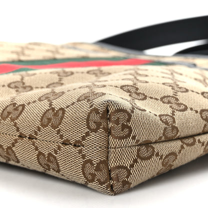 Gucci GG Monogram Web Flat Messenger Bag Black 9 of 9