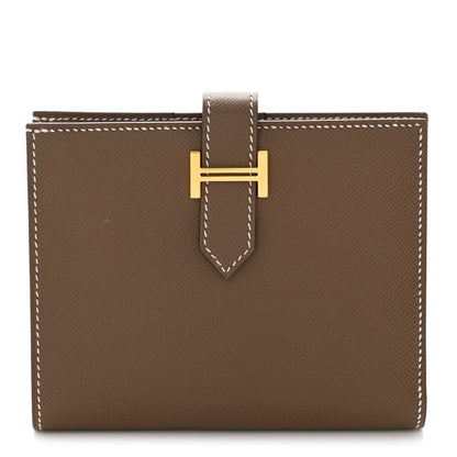 Hermes Epsom Bearn Compact Wallet Etoupe 1 of 6