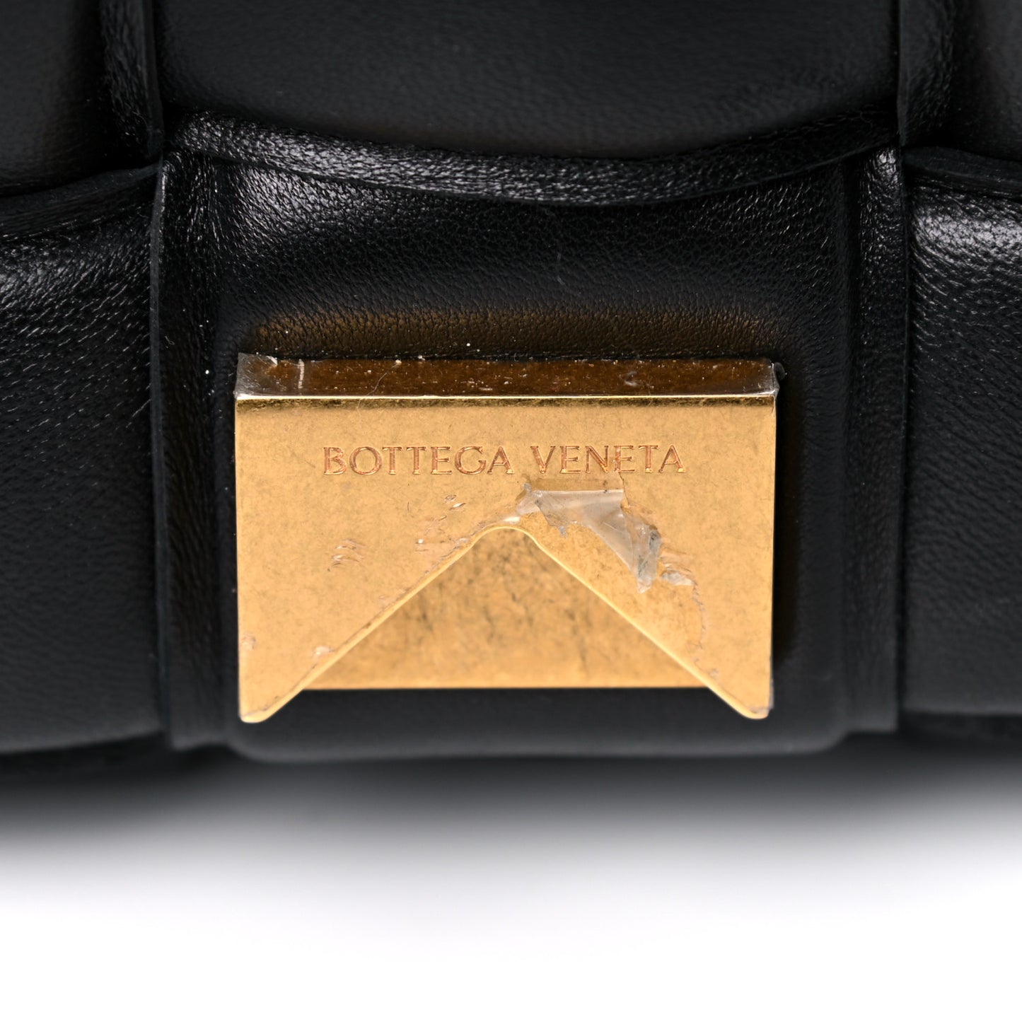 Nappa Maxi Intreccio Padded Cassette Crossbody Bag Black