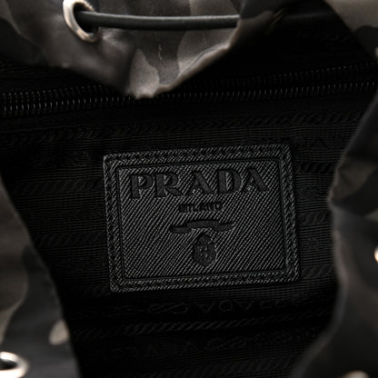 Prada Tessuto Nylon Camouflage Print Double Buckle Backpack Fumo 6 of 11