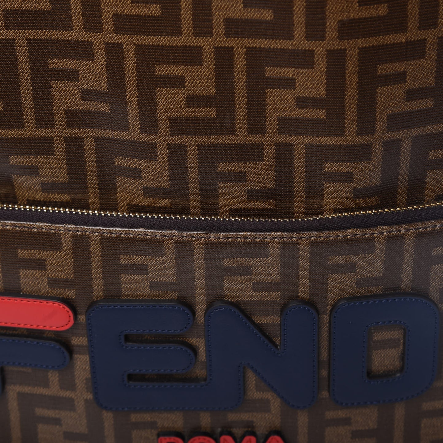 X FILA Glazed Fabric Vitello Century FF 1974 Mania Pouch Pocket Backpack Mogano Panna Blueberry
