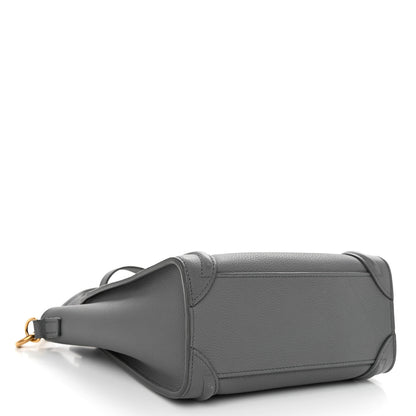 Celine Baby Drummed Calfskin Nano Luggage Kohl 4 of 11