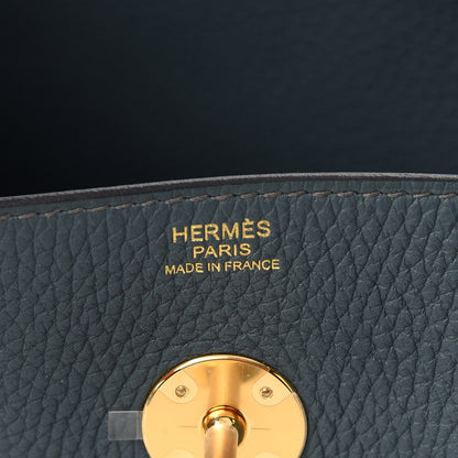 Hermes Taurillon Clemence Lindy 30 Bleu Orage 6 of 9
