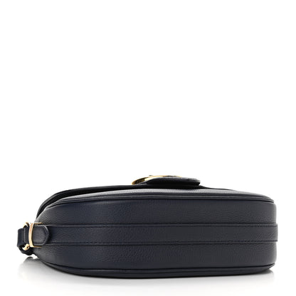 Louis Vuitton Grained Calfskin LV Pont 9 Soft MM Bleu Marine 3 of 9
