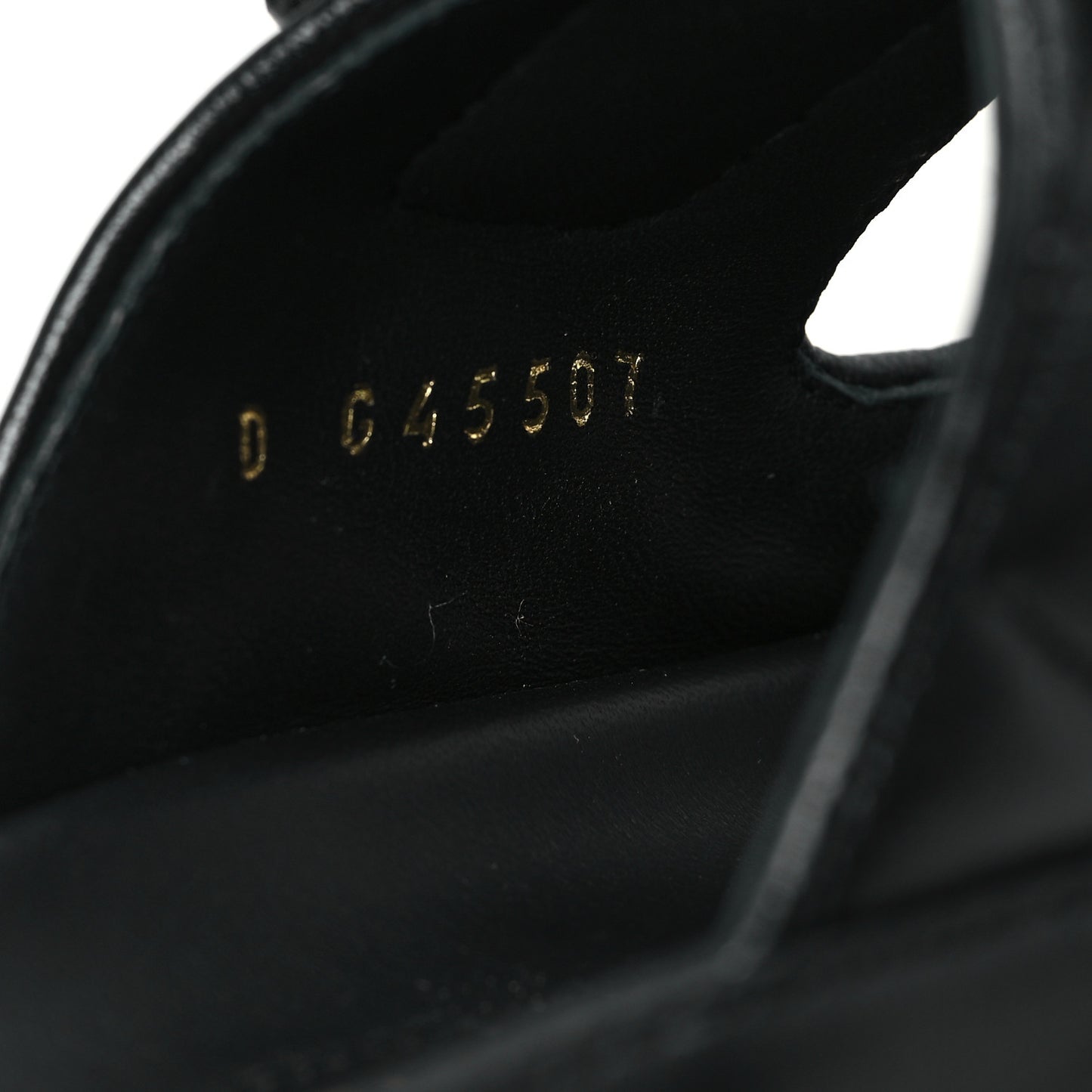 Lambskin Quilted Velcro Dad Chain CC Slide Sandals 37 Black