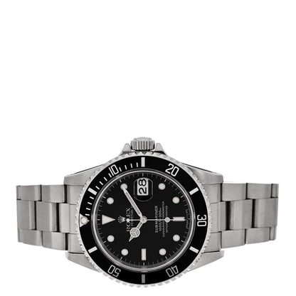 Rolex Stainless Steel 40mm Oyster Perpetual Submariner Date Watch Black 16610 2 of 4