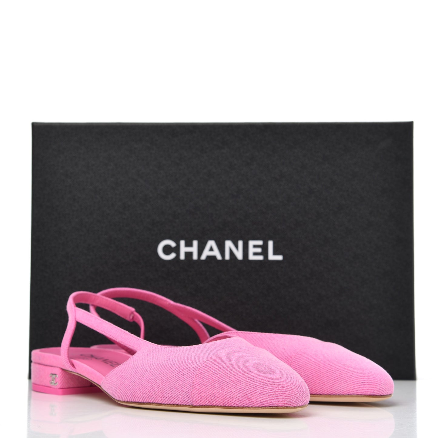 Denim Cap Toe CC Slingback Flat 39.5 Neon Pink