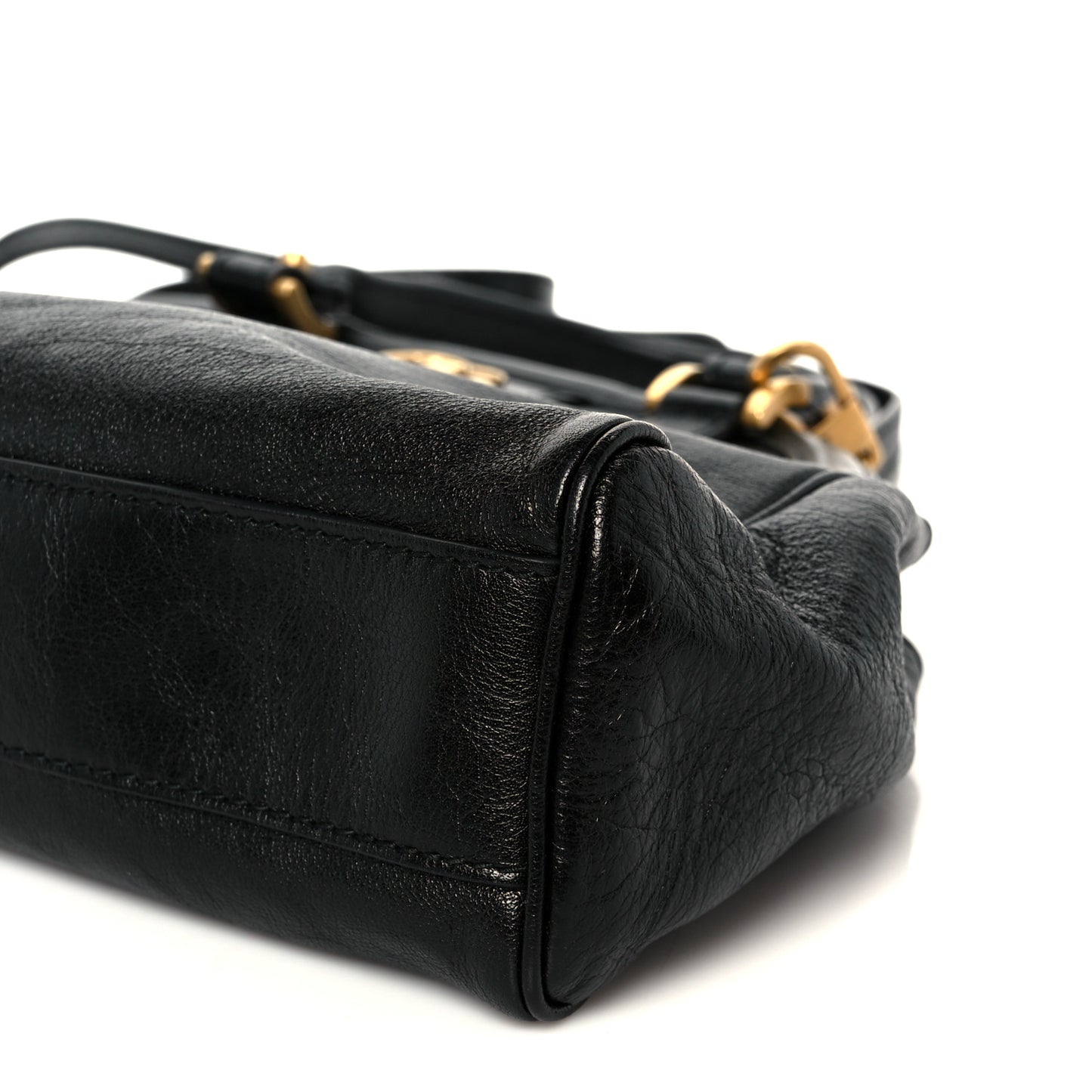 Calfskin Medium Re(Belle) Top Handle Bag Black