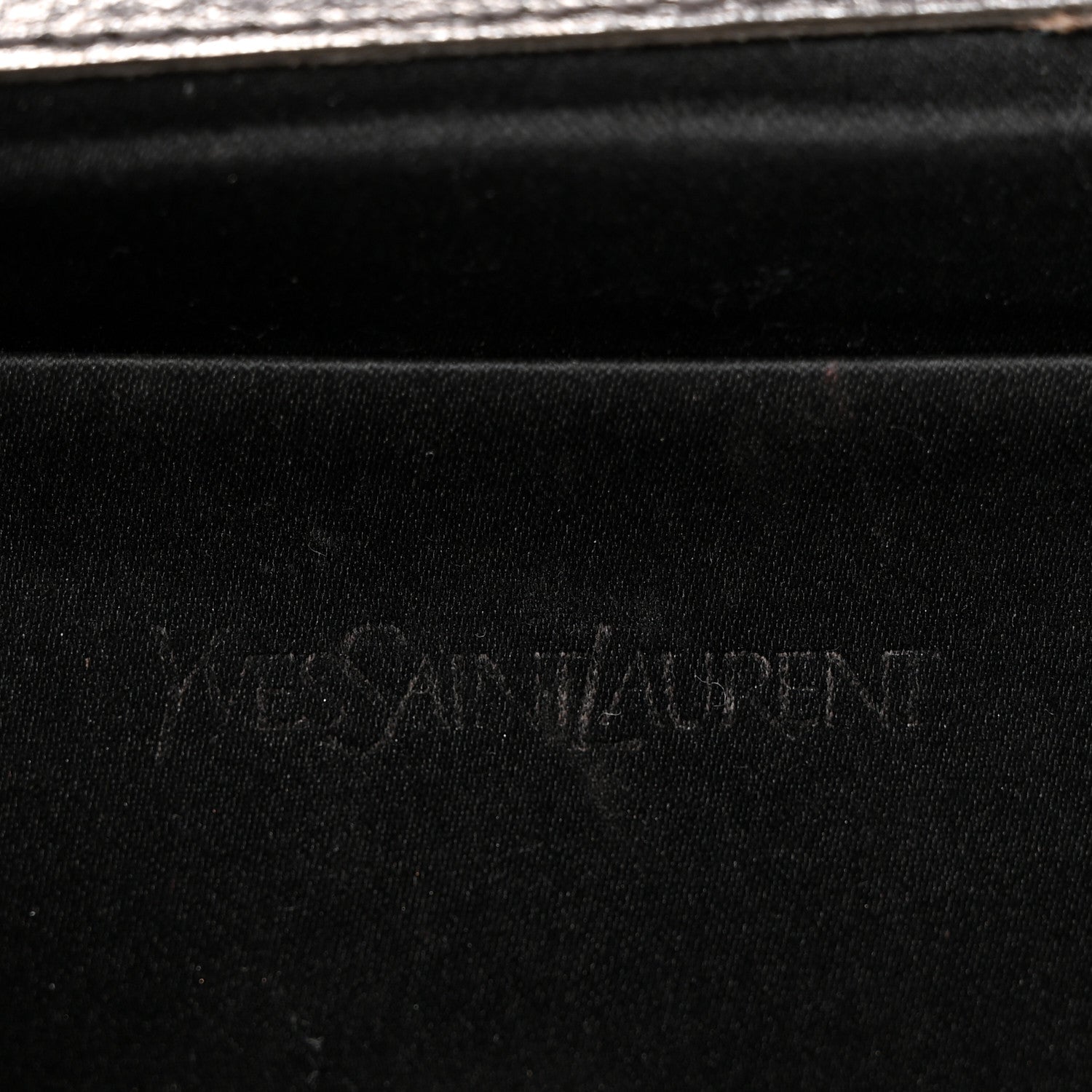 Saint Laurent Metallic Calfskin Large Belle De Jour Clutch Dark Silver 6 of 8