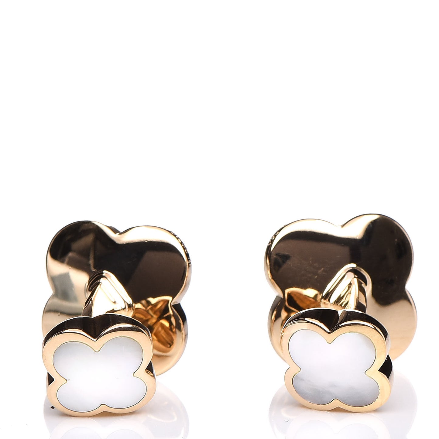 18K Yellow Gold Mother of Pearl Pure Alhambra Cufflinks