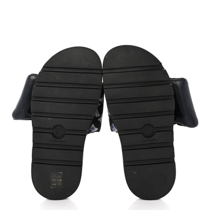 Louis Vuitton Nylon Monogram Womens Pool Pillow Comfort Mules 40 Navy Blue 5 of 10