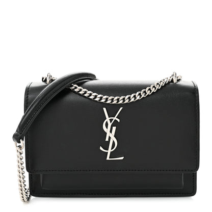 Saint Laurent Calfskin Monogram Sunset Chain Wallet 1 of 9