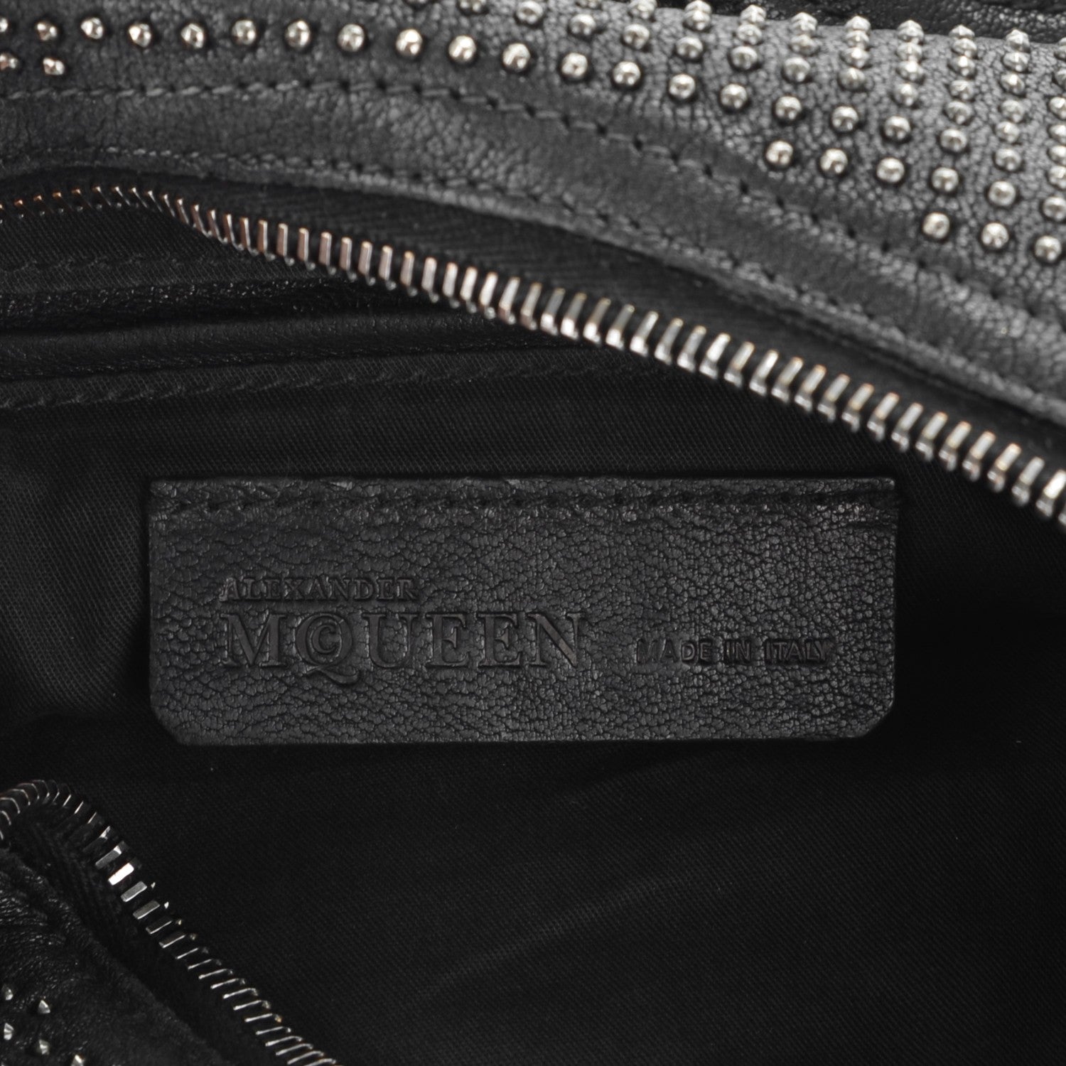 Alexander McQueen Calfskin Studded De Manta Clutch Black 6 of 7
