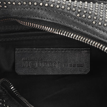 Alexander McQueen Calfskin Studded De Manta Clutch Black 6 of 7