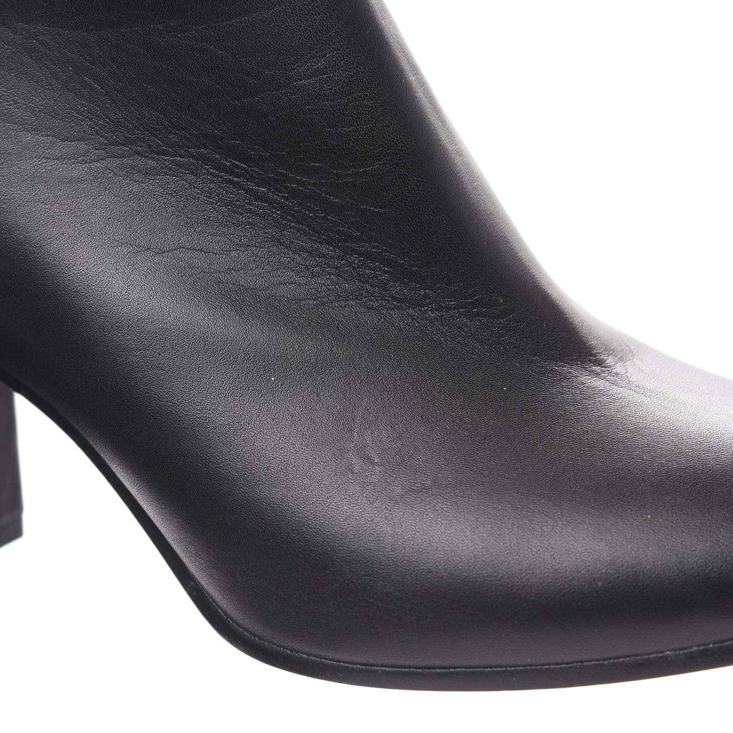 Balenciaga Shiny Sheepskin 20mm Oval Booties 38 Black 7 of 10