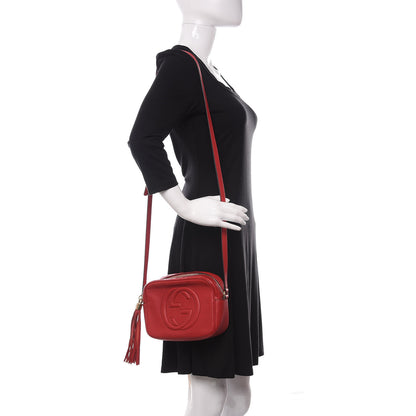 Gucci Pebbled Calfskin Small Soho Disco Bag Tabasco Red 2 of 12