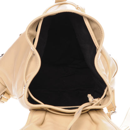 Balenciaga Veau Amp Plate Silver Hardware Traveler Backpack Beige Argile 5 of 7