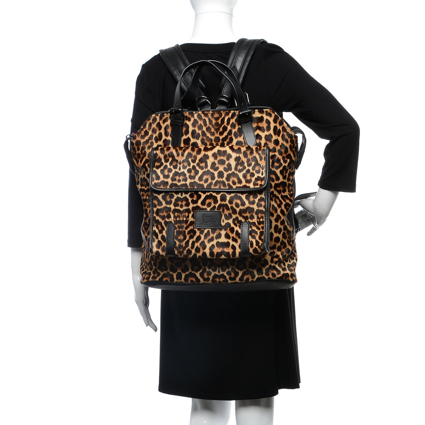Pony Hair Calfskin Syd Backpack Leopard Black