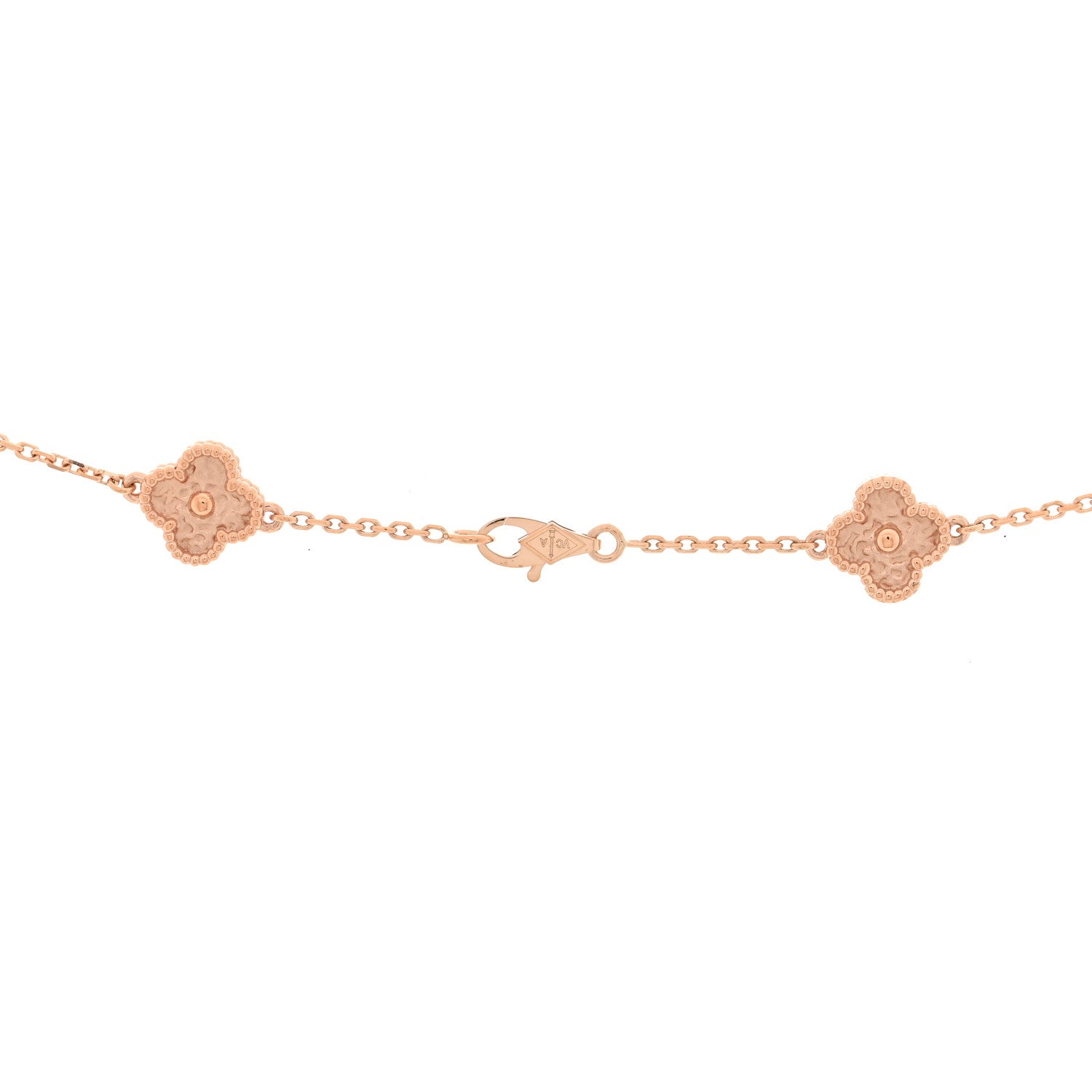 Van Cleef & Arpels 18K Rose Gold 16 Motifs Sweet Alhambra Necklace 4 of 5