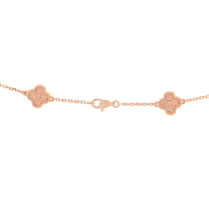 Van Cleef & Arpels 18K Rose Gold 16 Motifs Sweet Alhambra Necklace 4 of 5