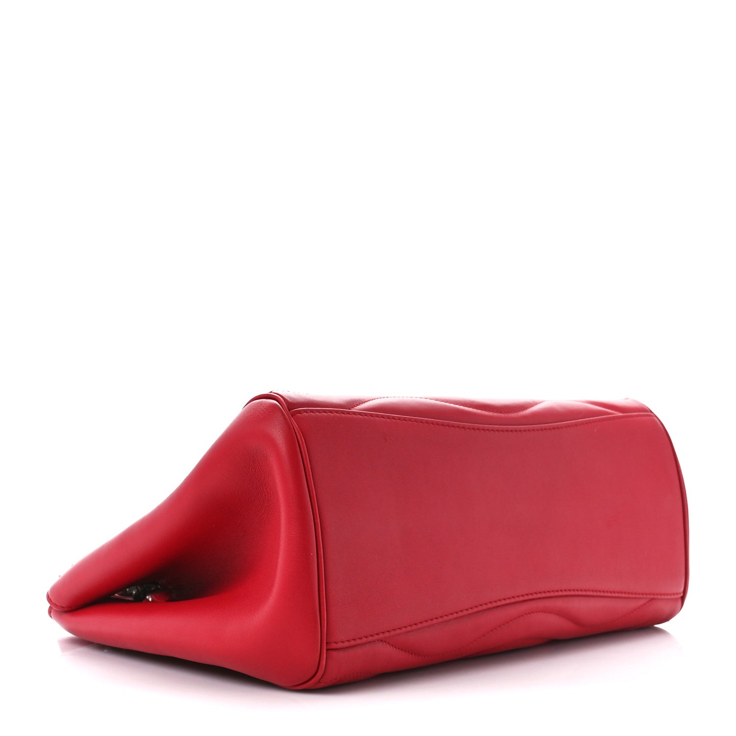Calfskin New Wave Chain Tote Ecarlate