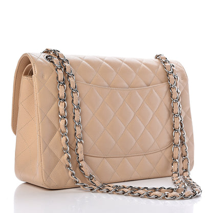 Chanel Caviar Quilted Jumbo Double Flap Beige Clair 3 of 13