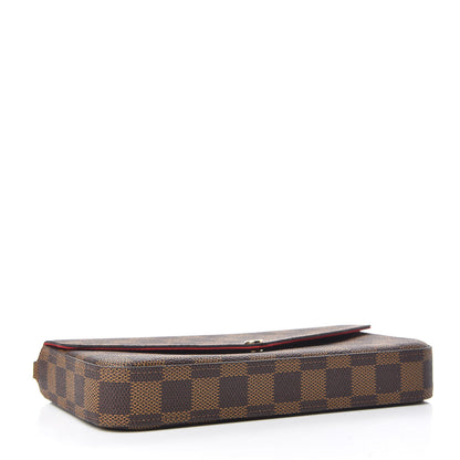 Louis Vuitton Damier Ebene Pochette Felicie Chain Wallet 4 of 12