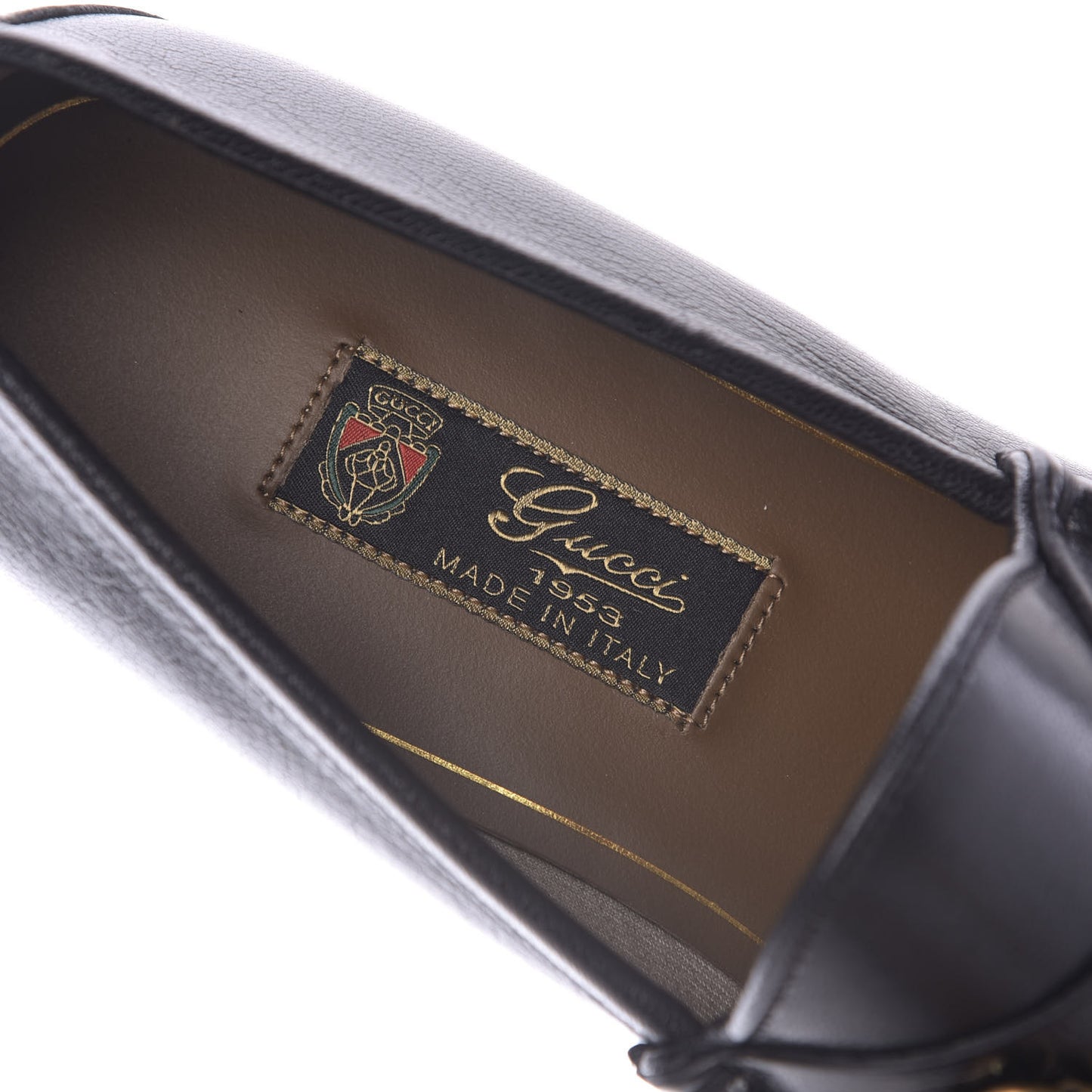 Calfskin Mens Bee Embroidered Roos Horsebit Loafers 8.5 Black