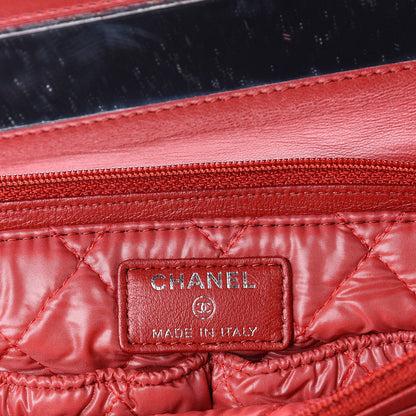 Chanel Lambskin Quilted Flap Cosmetic Case Red 6 of 10