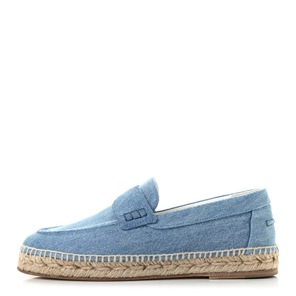 Hermes Denim Canvas Womens Trip Espadrilles 37 Bleu Clair 1 of 8